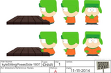 Plusieurs nouvelles poses ont été créées pour Kyle et Cartman dans cette scène.