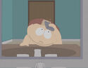 Cartman shaving off some of his hair.