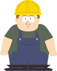 Logger with Blue Overalls