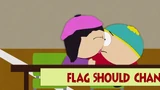 Wendy kissing Cartman in "Chef Goes Nanners".