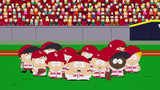 The boys and the South Park team in baseball outfits, from "The Losing Edge".