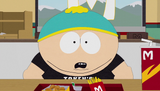 Cartman shocked at Heidi Turner in "The Damned".