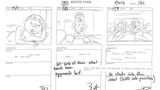 Hand-drawn storyboard for this steamy scene with Randy and Sharon.