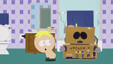 Cartman) in "AWESOM-O". AWESOM-O is helping Butters insert a suppository in his rectum.