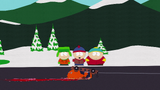 Kenny scraped to death against the road in "Fourth Grade".