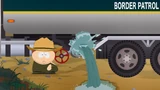 Cartman ouvre la vanne du camion d'eau, ce qui entraîne une grosse flaque d'eau