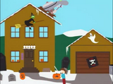 The Visitors Spaceship is seen Crashed into The Cartman Household in "Pinkeye".