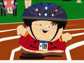 Cartman as a handicapped kid in "Up the Down Steroid"