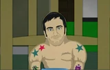 Muscleman Marc at Cartman's tea party.