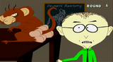 A screenshot from the "Spank The Monkey" minigame.