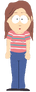 Teenager Girl with Striped Shirt