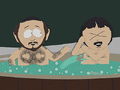 Gerald and Randy in Mr. Mackey's hot tub in "Two Guys Naked in a Hot Tub".