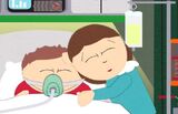 Cartman at the hospital from being possessed by Kenny's spirit in "The Biggest Douche in the Universe".