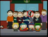 Appears in the crowd laughing at Tweek Tweak at the end of "Gnomes".