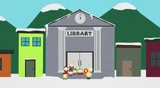 "Red Man's Greed"での図書館。