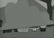 A family performing "duck and cover".