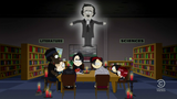 The black vamp along with Mike, Pete, Firkle, and the Vamp kids summoning Edgar.