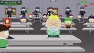 Butters flipping out in the cafeteria during "The Pandemic Special"