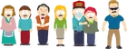 Townsfolk with mustaches