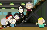 Mike and other vampires catch Butters spying on them.