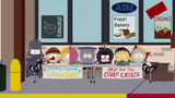 Vente des barres au citron avec "Coon and Friends".
