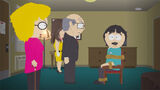 Principal Victoria helps interrogate Randy Marsh in "Truth and Advertising".
