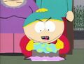 Cartman angry that he only gets a shirt from his grandma in "Merry Christmas Charlie Manson!"