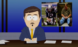 A real life image of Tom Brady is shown "Bradying" on the news in "Faith Hilling".