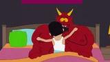 DoTheHandicappedGoToHell069.png (2,33 Mio) Chris et Satan au lit.