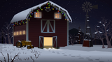 The barn at night as seen in "Christmas Snow".
