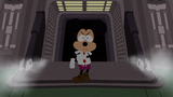 Mickey walking out of Boba Fett's ship.