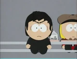 Damien being made fun of by Kenny, who gets turned into a duck-billed platypus.