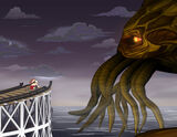 The Coon confronts the Great Old One Cthulhu in "Mysterion Rises"