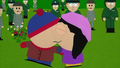 Wendy kissing Stan Marsh at the end of South Park: Bigger, Longer and Uncut.