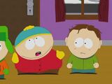 Cartman making fun of Scott.