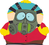 Cartman mit Gasmaske