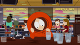 Kenny worrying about Cartman degrading NASCAR.