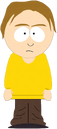 6th Grader with Yellow Shirt and Brown Pants