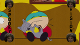 Evil Cartman snuggling Mr. Kitty in Spookyfish.