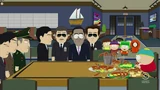 Obama discussing with the Chinese and Eric Cartman.