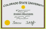 His certificate from Colorado State University