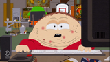 Cartman after playing World of Warcraft for a long time, fighting the final battle in "Make Love, Not Warcraft".