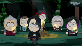 Mike and other vampires in the woods.