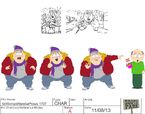 Animators used old-school WWE wrestler poses as inspiration for the movements during this fat woman's speech...