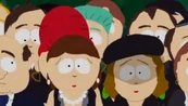 La cabeza de Ted visto a la derecha de la alcaldesa McDaniels.