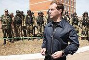 President Dimitry Medvedev visiting an FSB Special Forces Center in Dagestan in June 2009.