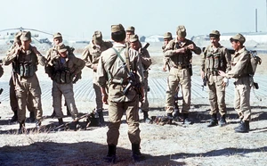 A Soviet Spetsnaz team prepares for a mission at  in  in 1988