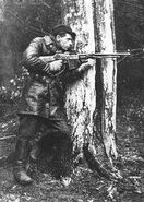 Polish partisan member with Polish version of the M1918 BAR during WWII.