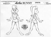 This model sheet would become the basis for Lola's design outside Space Jam.