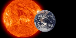 Sun and Earth (NOT to Scale)